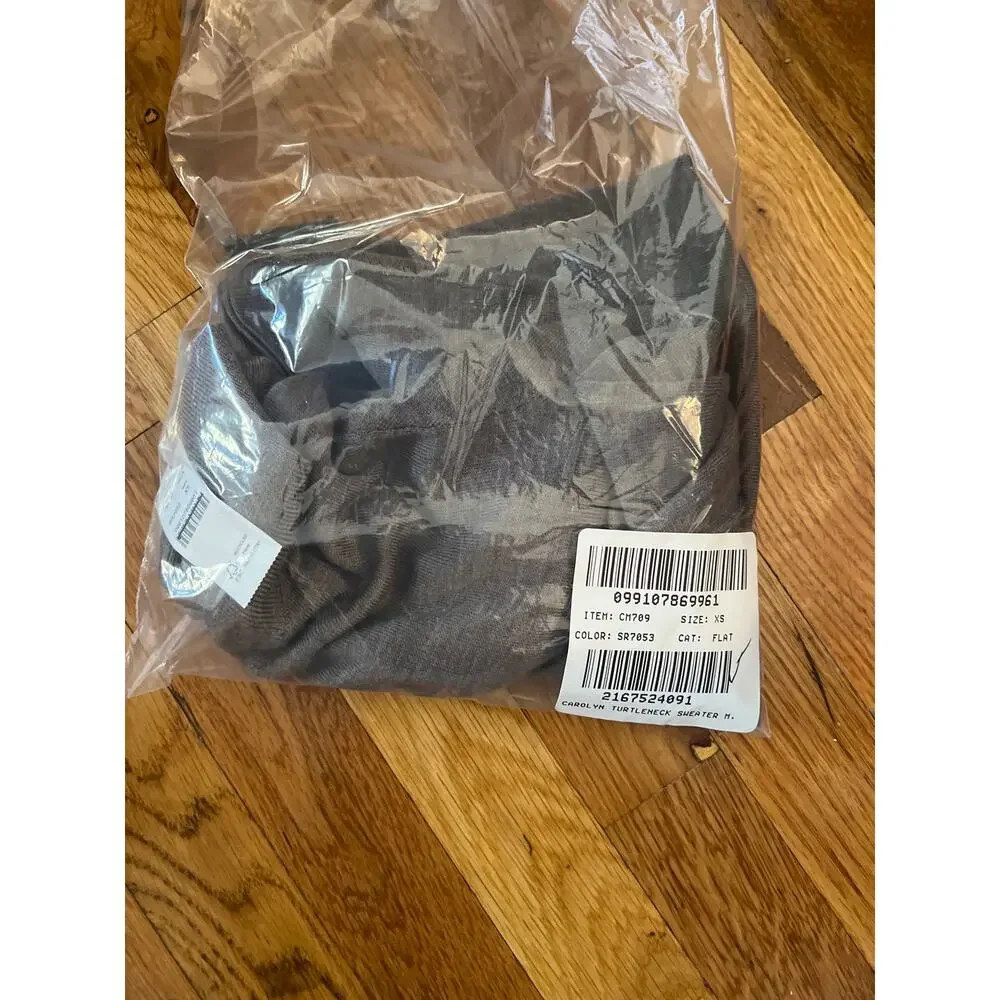 J. Crew Carolyn turtleneck sweater in merino wool Heather Carbon NWT size XS